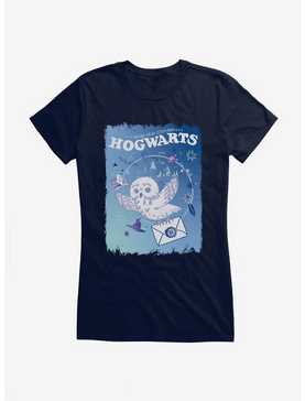 Harry Potter Hedwig Hogwarts Girls T-Shirt, NAVY, hi-res
