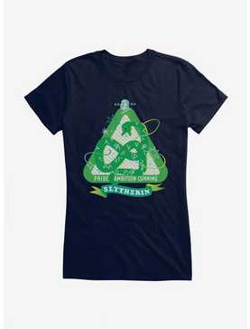 Harry Potter Slytherin Sparkles Girls T-Shirt, NAVY, hi-res