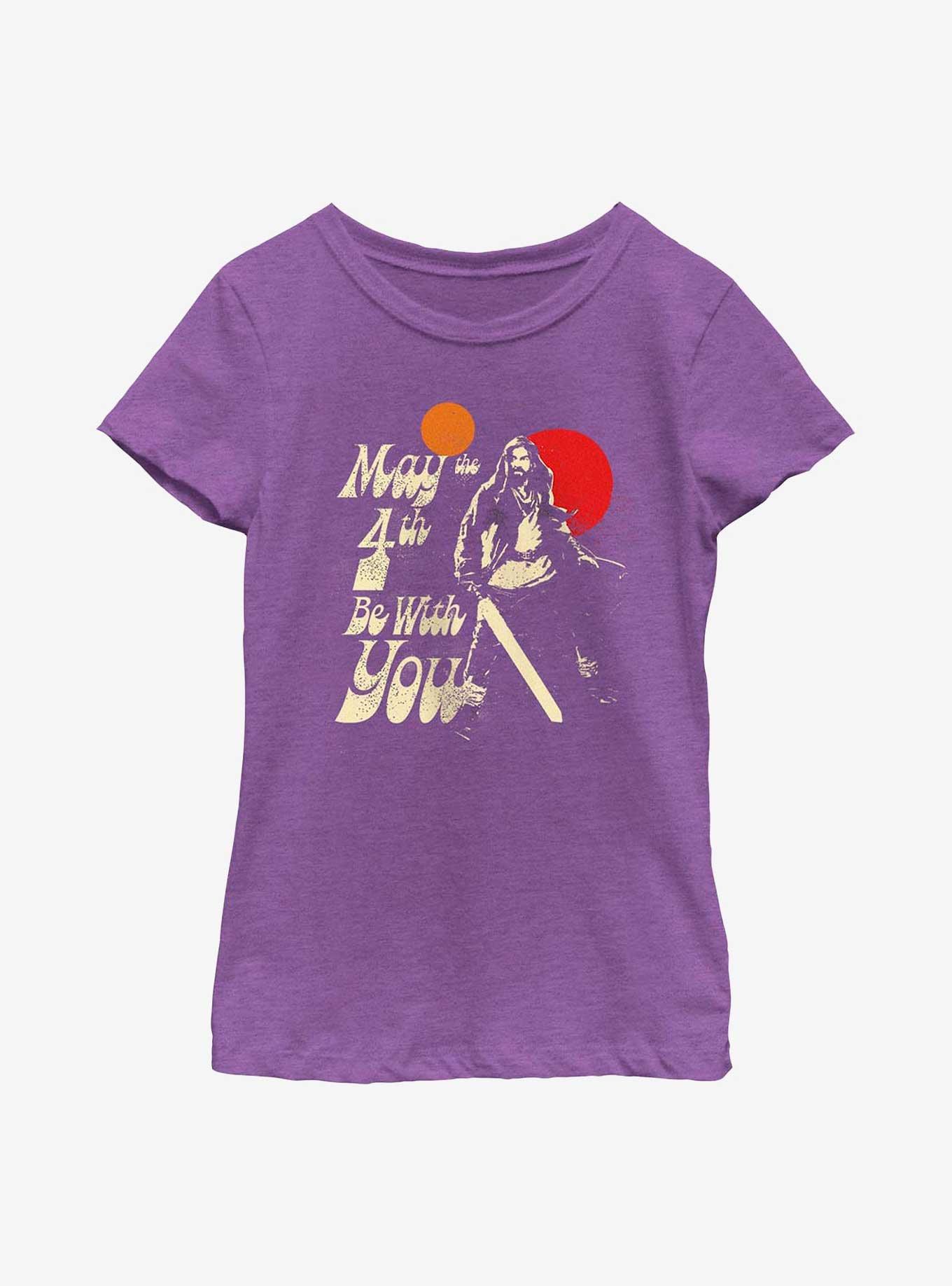 Star Wars Obi-Wan Kenobi May Fourth Youth Girls T-Shirt, PURPLE BERRY, hi-res