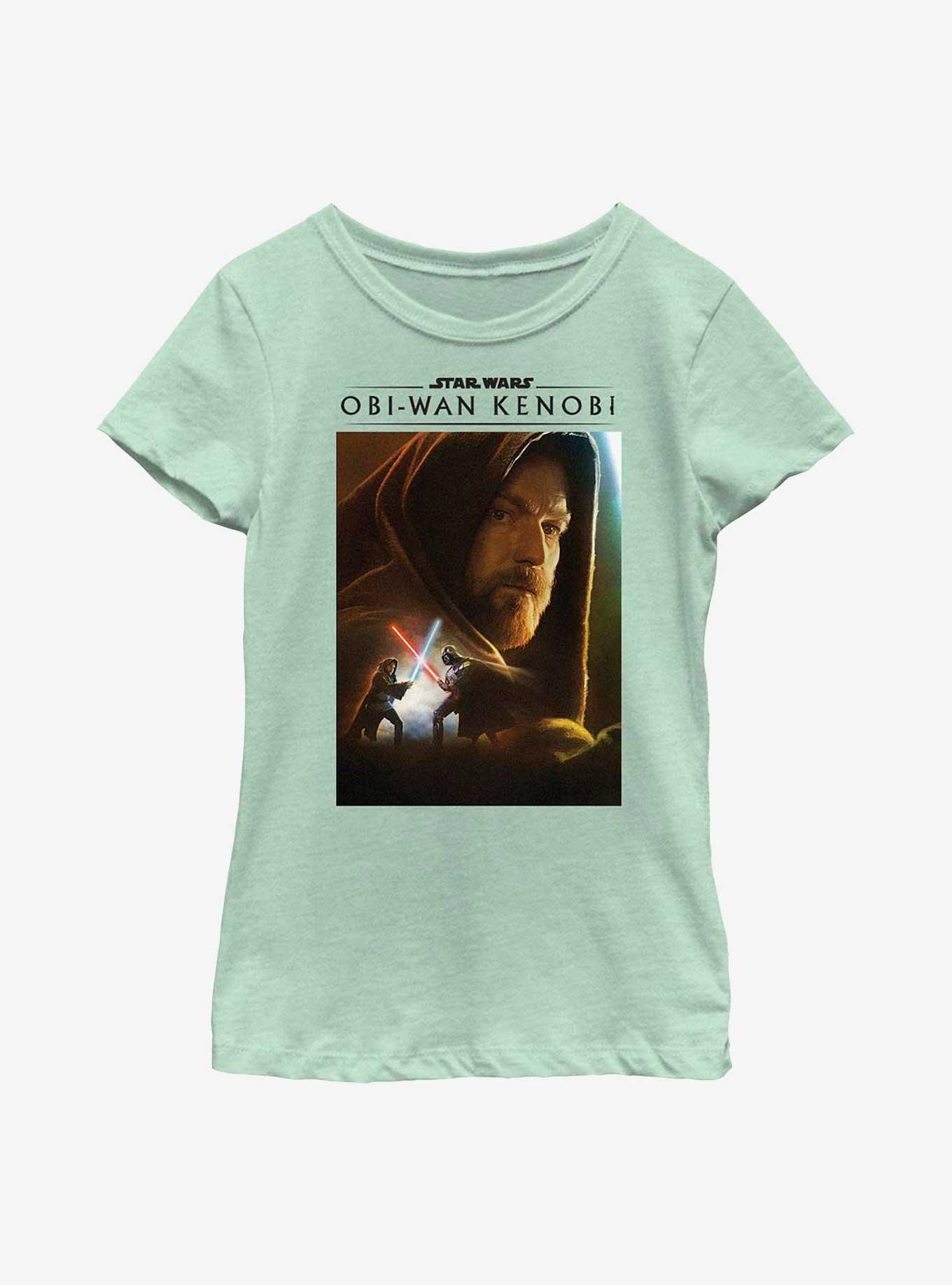 Star Wars Obi-Wan Kenobi Obi Oil Paint Youth Girls T-Shirt, MINT, hi-res