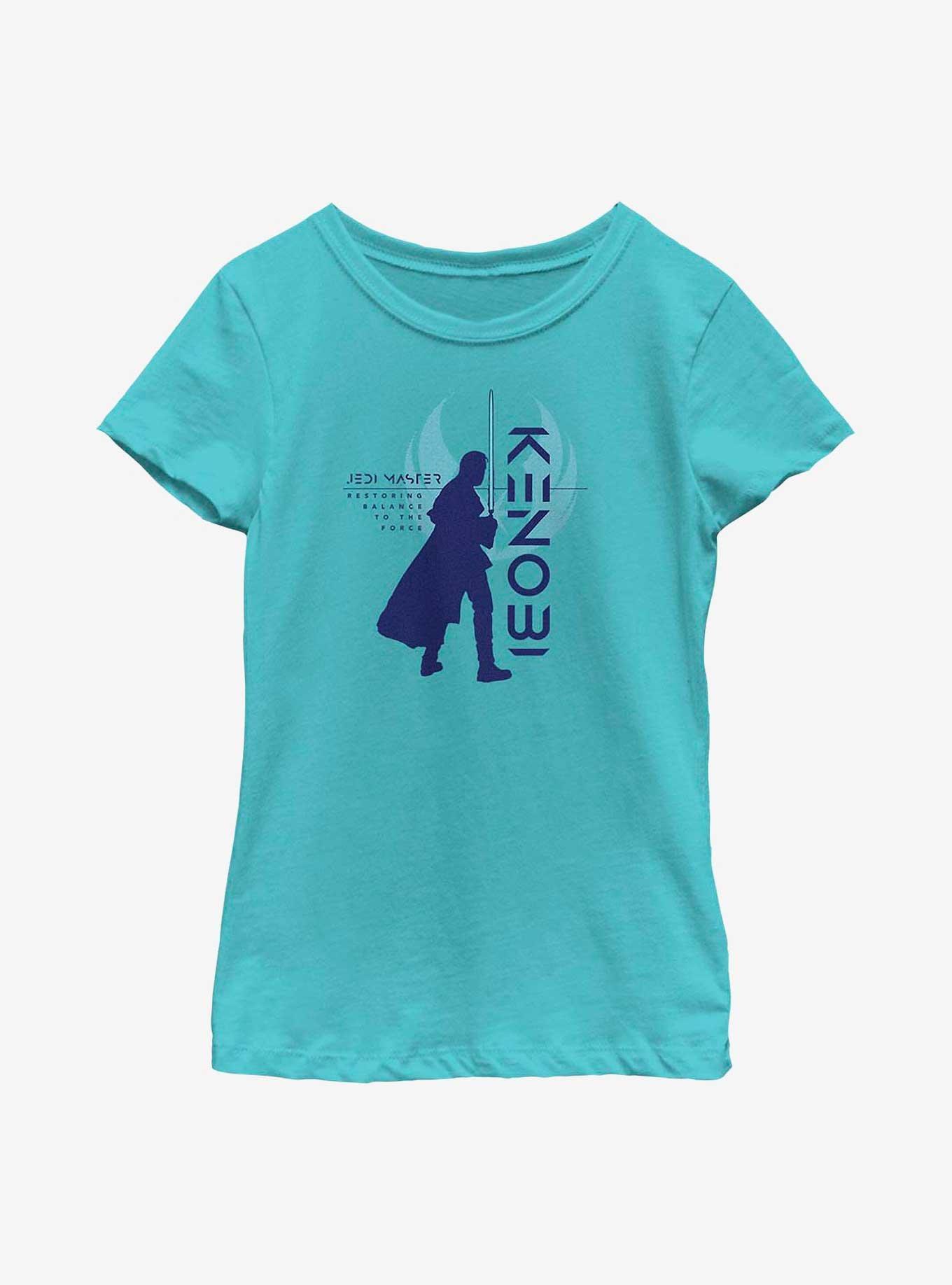 Star Wars Obi-Wan Kenobi Resistance Silhouette Youth Girls T-Shirt, TAHI BLUE, hi-res