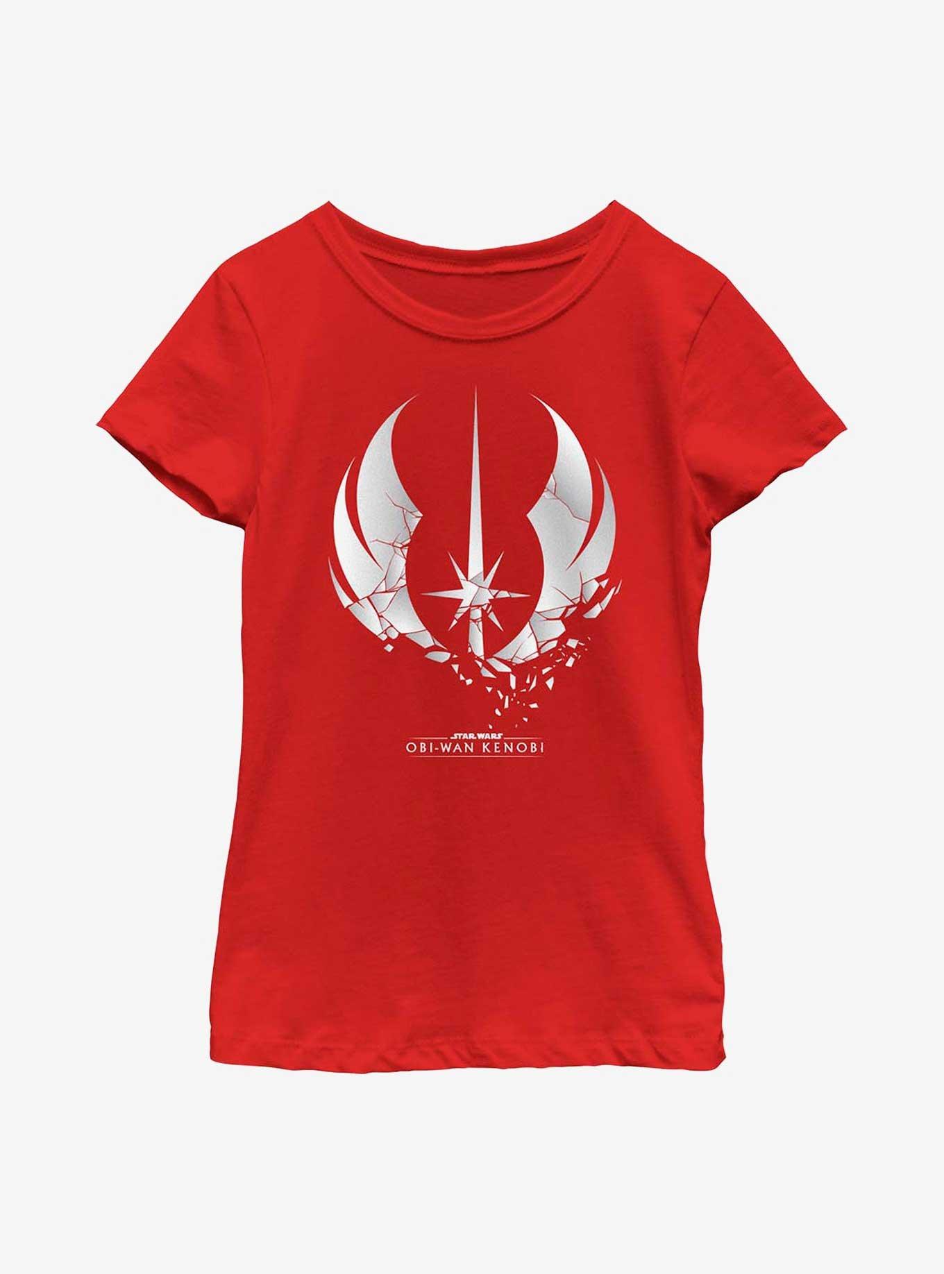Star Wars Obi-Wan Kenobi Shattered Jedi Logo Youth Girls T-Shirt, , hi-res