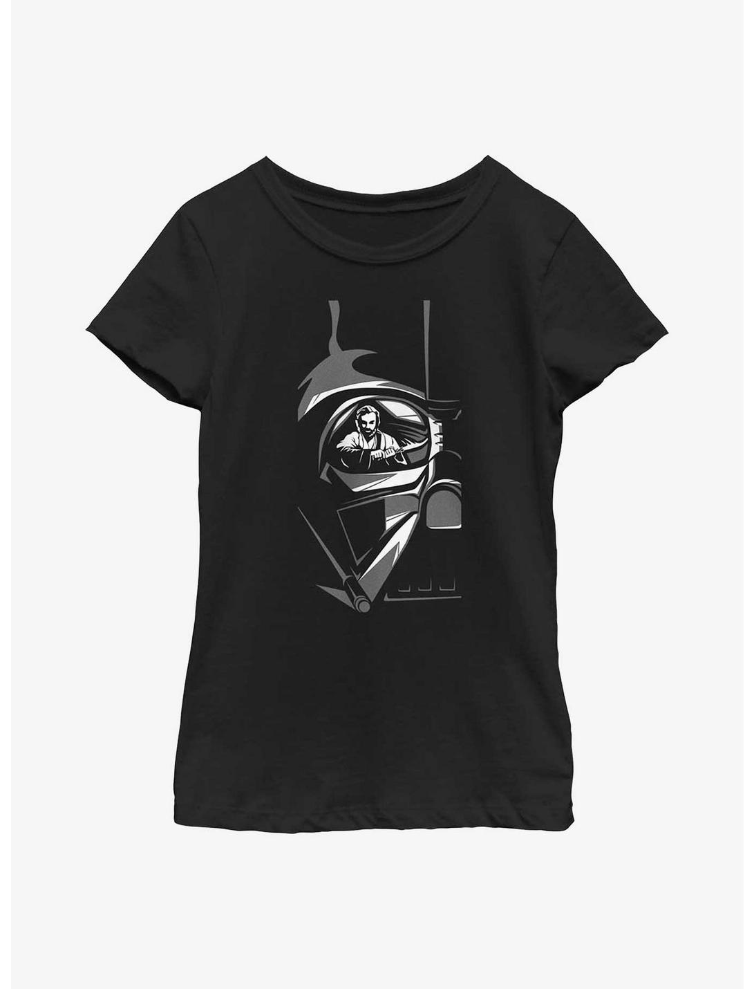 Star Wars Obi-Wan Kenobi Vader Reflection Graphic Youth Girls T-Shirt, BLACK, hi-res
