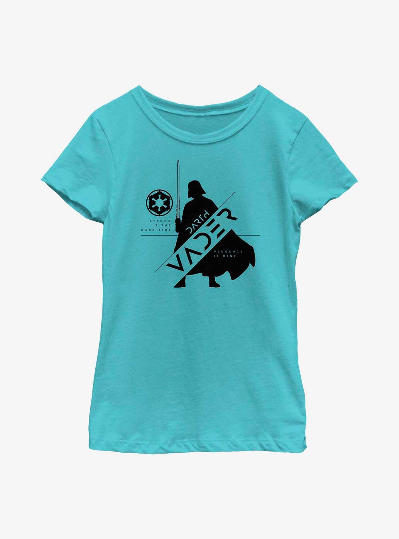 Star Wars Obi-Wan Kenobi Vader Silhouette Youth Girls T-Shirt, TAHI BLUE, hi-res