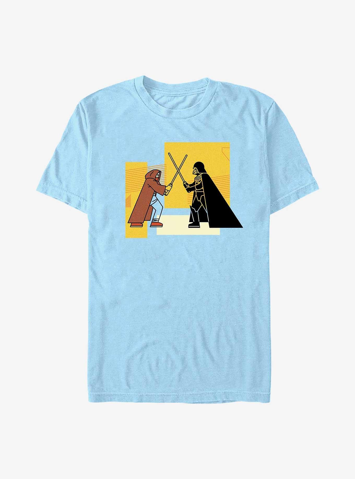 Star Wars Obi-Wan Kenobi Blocky Vader Vs Obi-Wan T-Shirt, , hi-res
