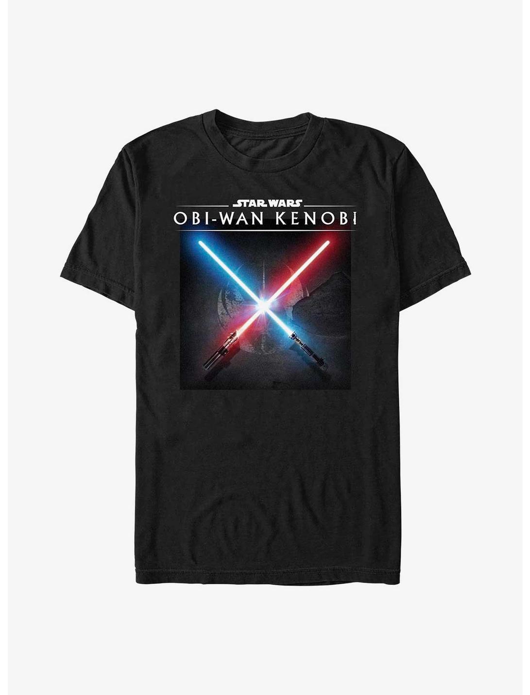 Star Wars Obi-Wan Kenobi Light Saber Clash T-Shirt, BLACK, hi-res