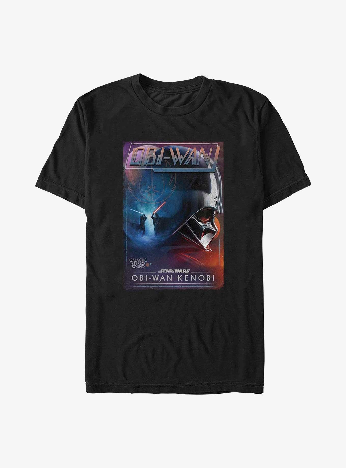 Star Wars Obi-Wan Kenobi Vader VHS T-Shirt, BLACK, hi-res