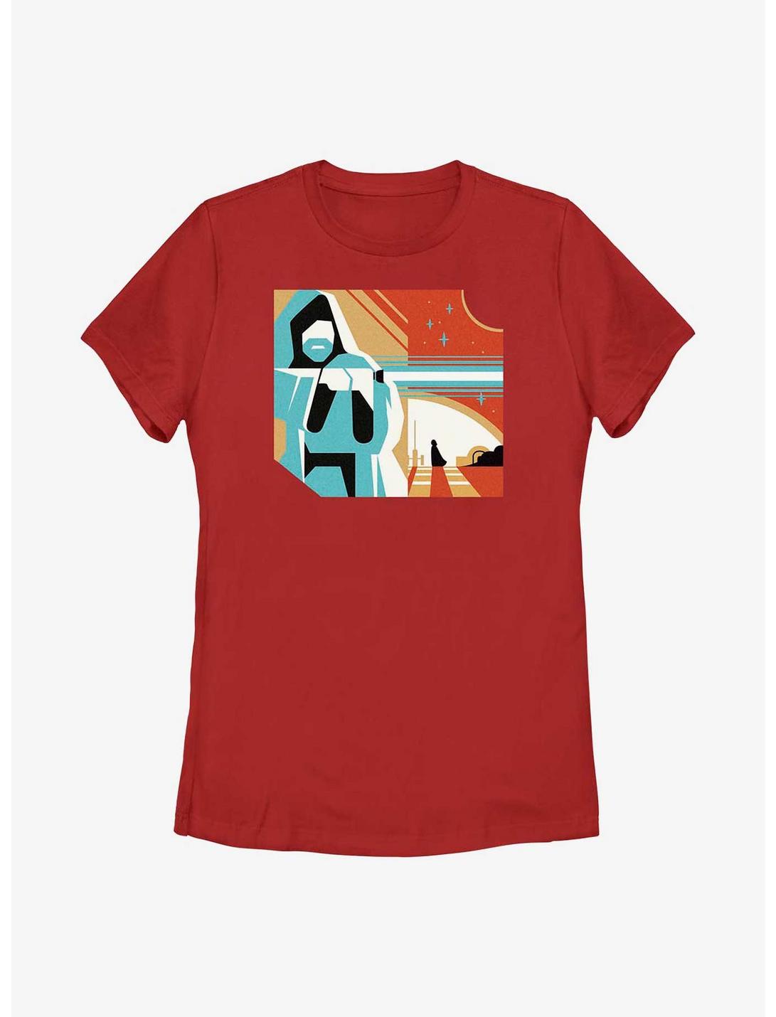 Star Wars Obi-Wan Kenobi Geometric Obi-Wan Womens T-Shirt, RED, hi-res