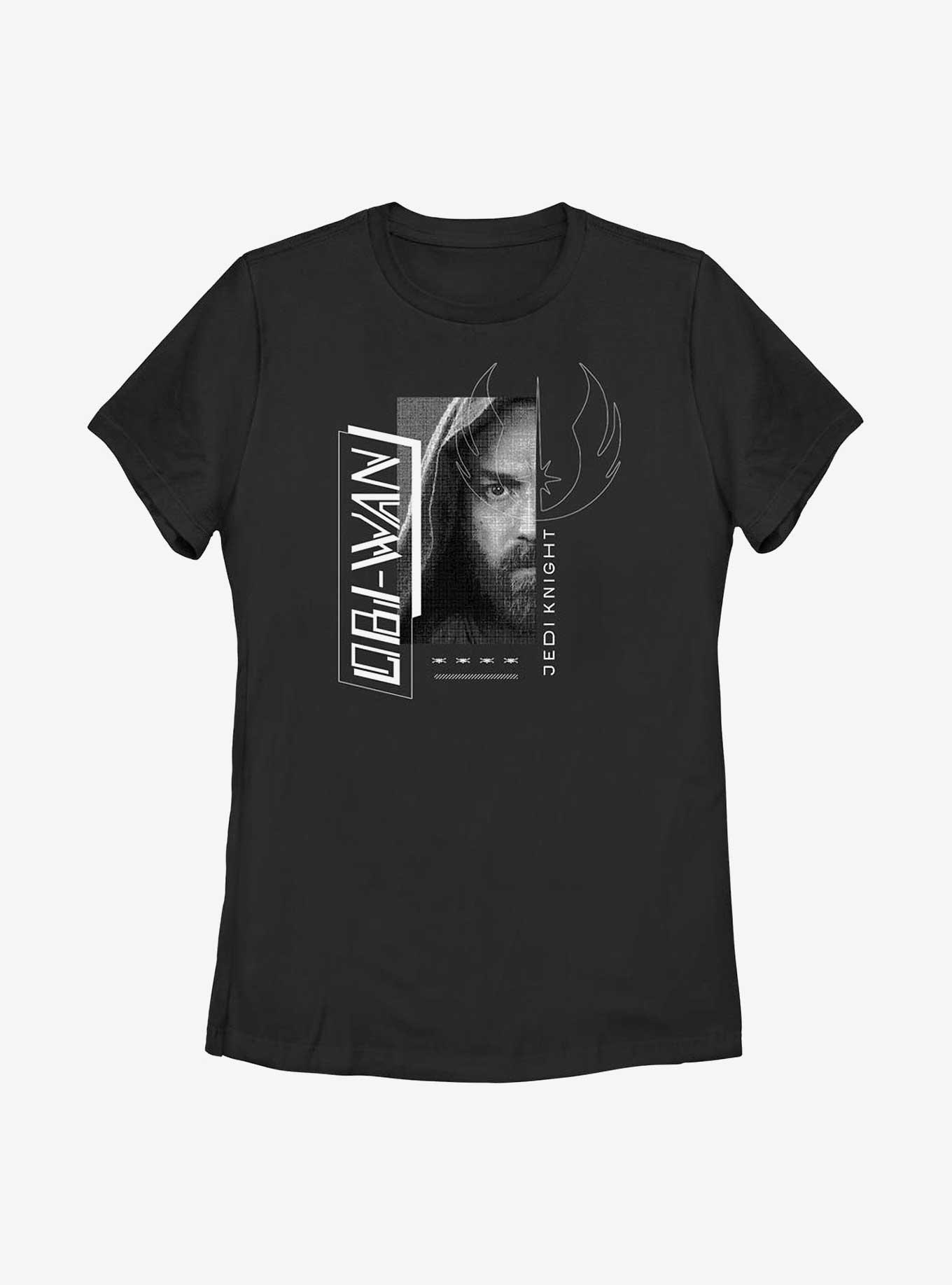 Star Wars Obi-Wan Kenobi Jedi Knight Portrait Womens T-Shirt, BLACK, hi-res