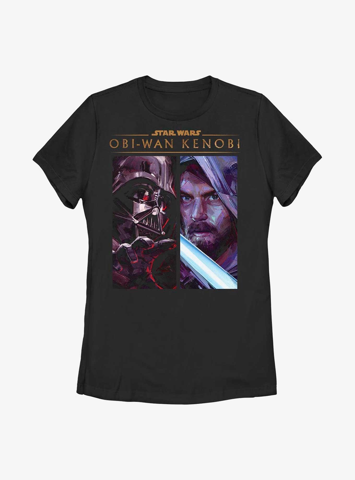 Star Wars Obi-Wan Kenobi Panels Womens T-Shirt, BLACK, hi-res