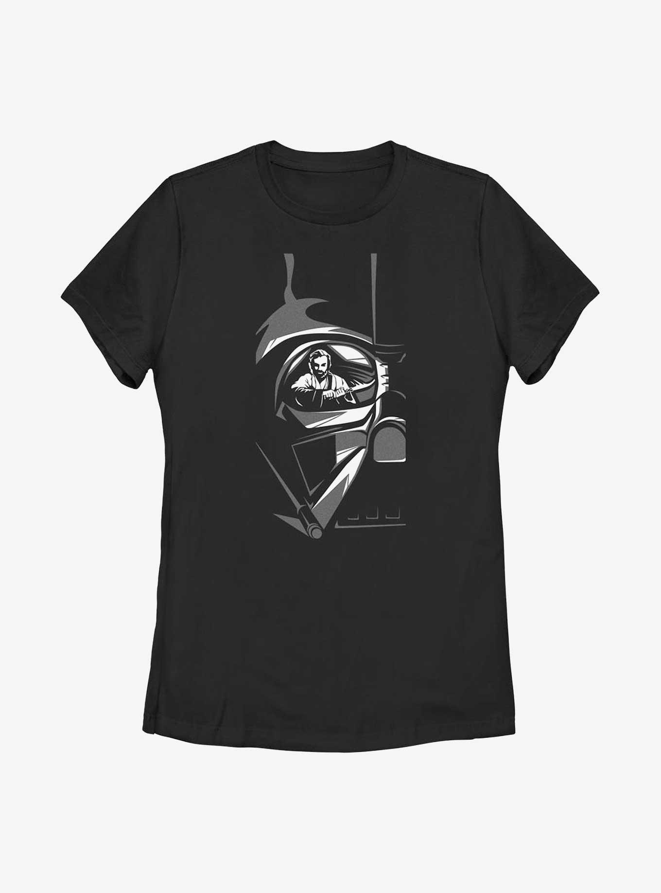 Star Wars Obi-Wan Kenobi Vader Reflection Graphic Womens T-Shirt, BLACK, hi-res