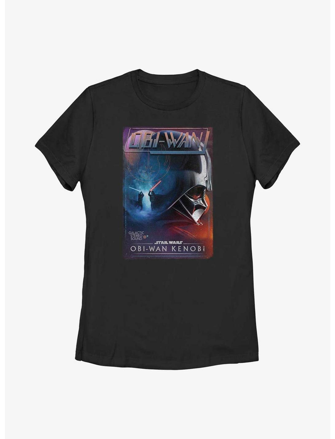 Star Wars Obi-Wan Kenobi Vader VHS Womens T-Shirt, BLACK, hi-res