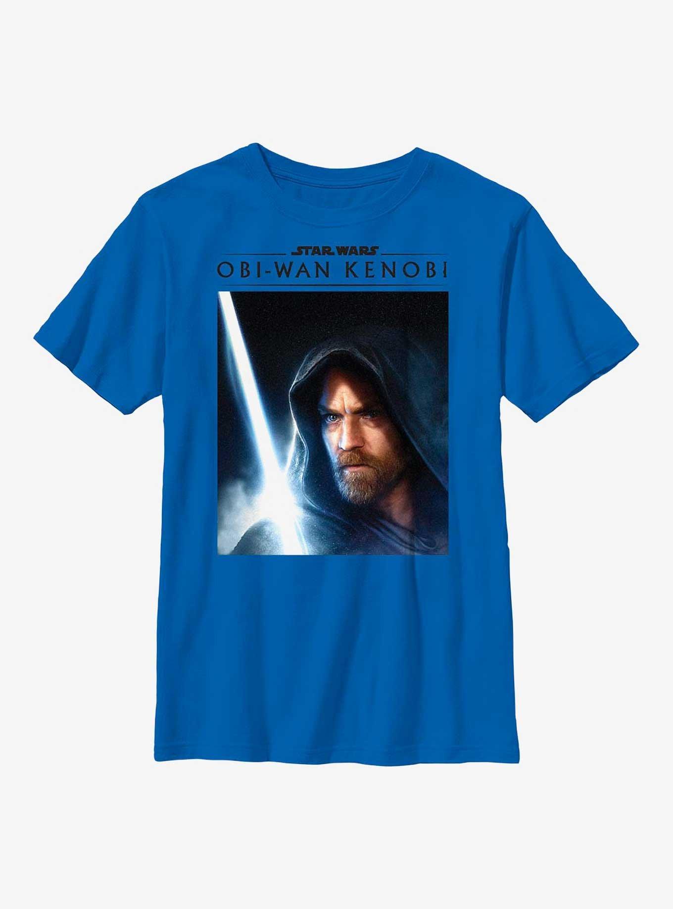 Star Wars Obi-Wan Kenobi Close Up Obi Youth T-Shirt, ROYAL, hi-res