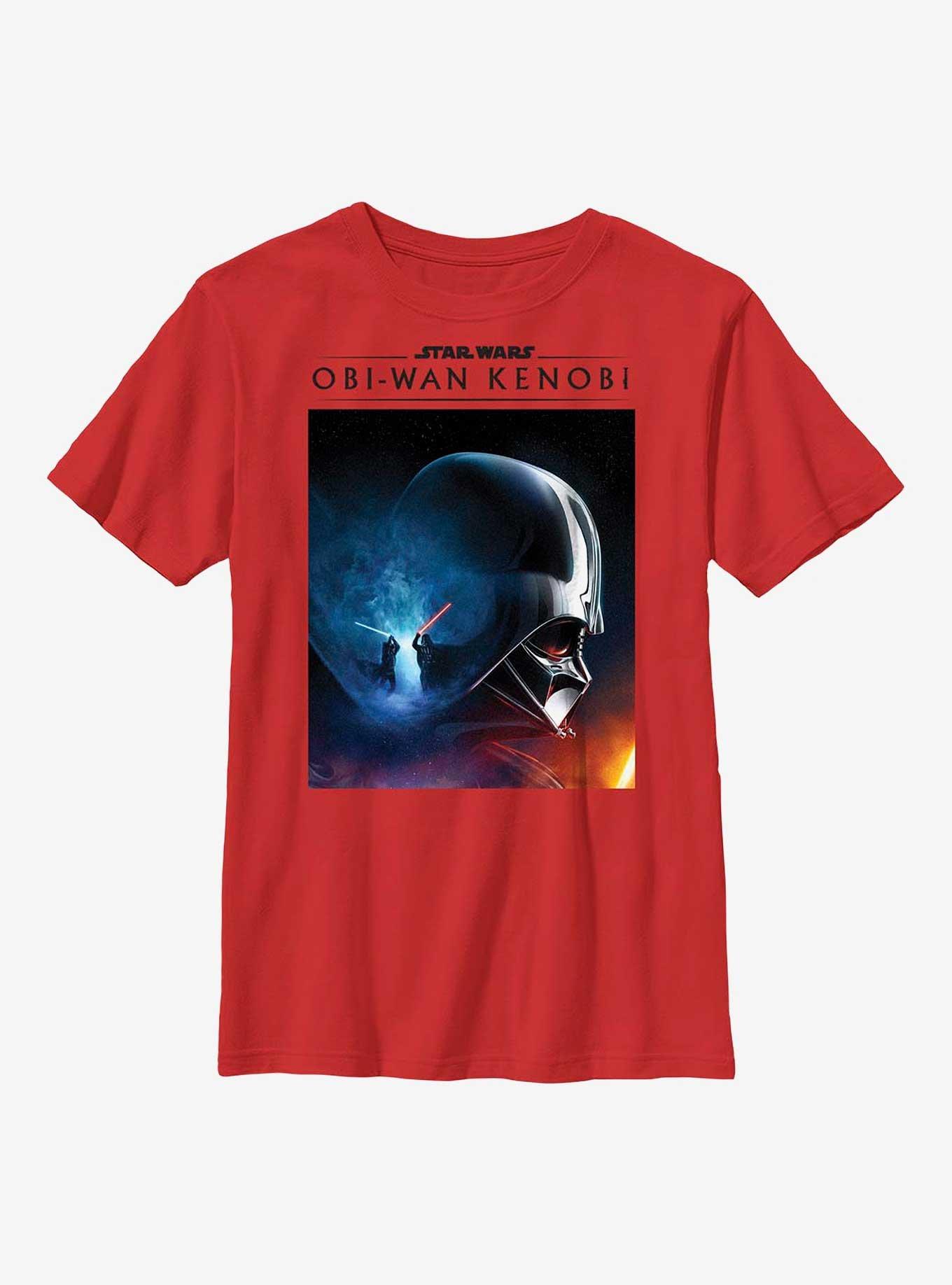 Star Wars Obi-Wan Kenobi Galaxy Fight Youth T-Shirt, RED, hi-res