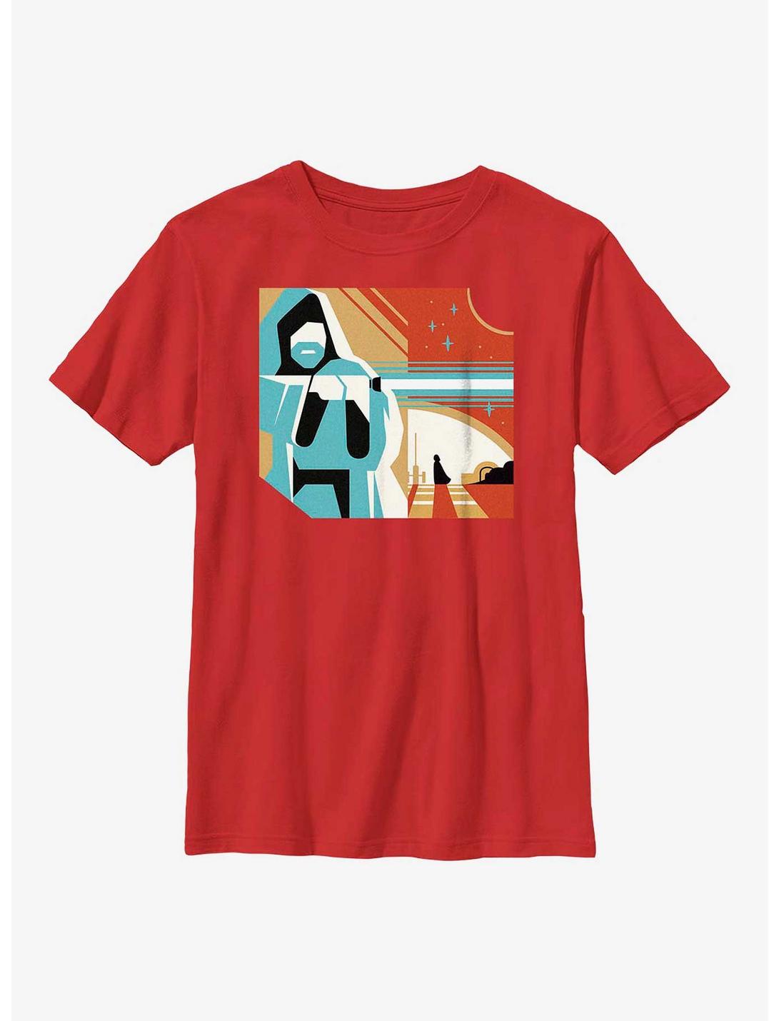 Star Wars Obi-Wan Kenobi Geometric Obi-Wan Youth T-Shirt, RED, hi-res