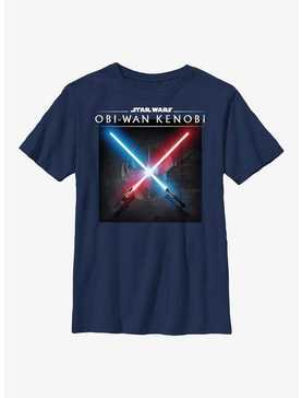 Star Wars Obi-Wan Kenobi Light Saber Clash Youth T-Shirt, , hi-res
