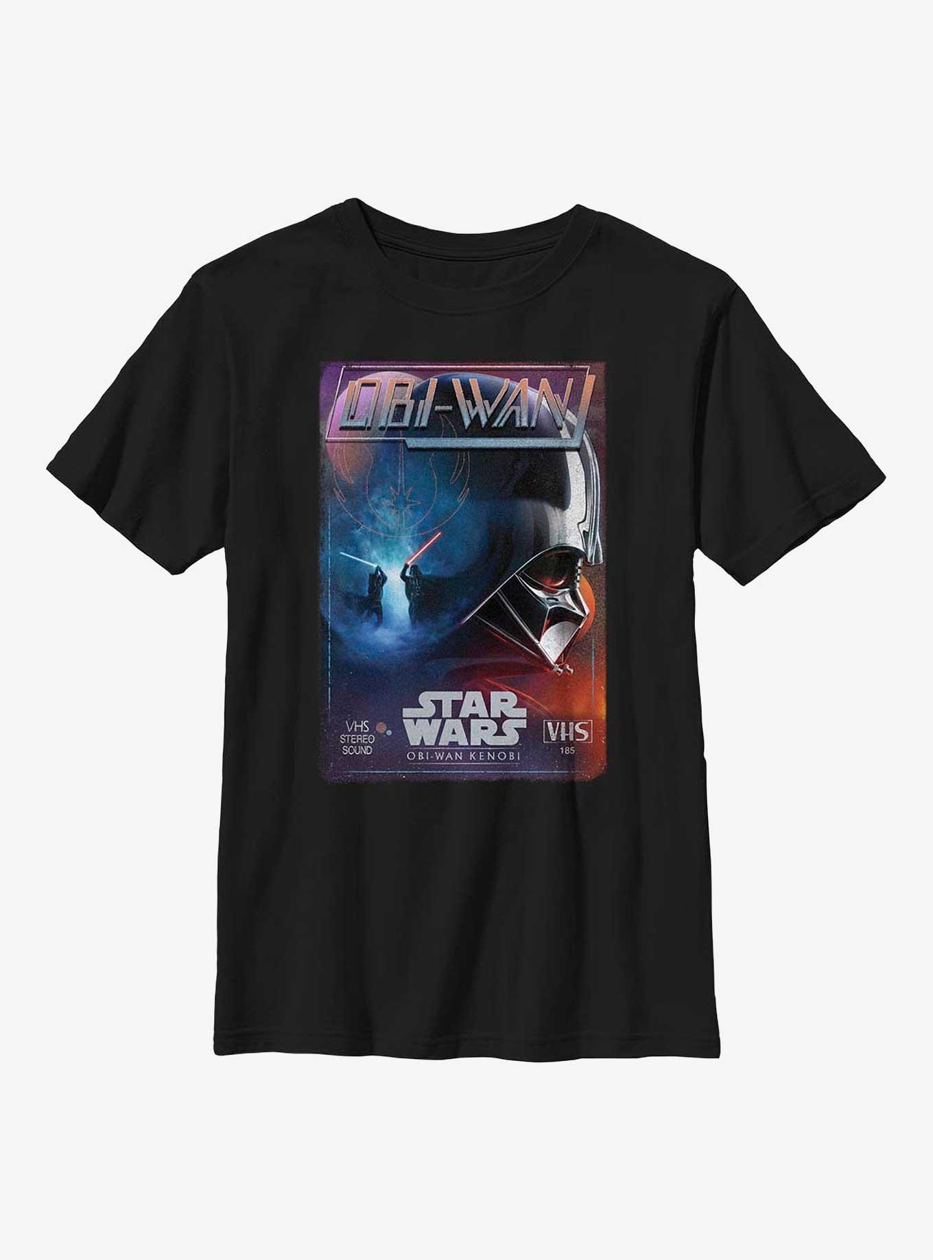 Star Wars Obi-Wan Kenobi Vader VHS Youth T-Shirt, , hi-res