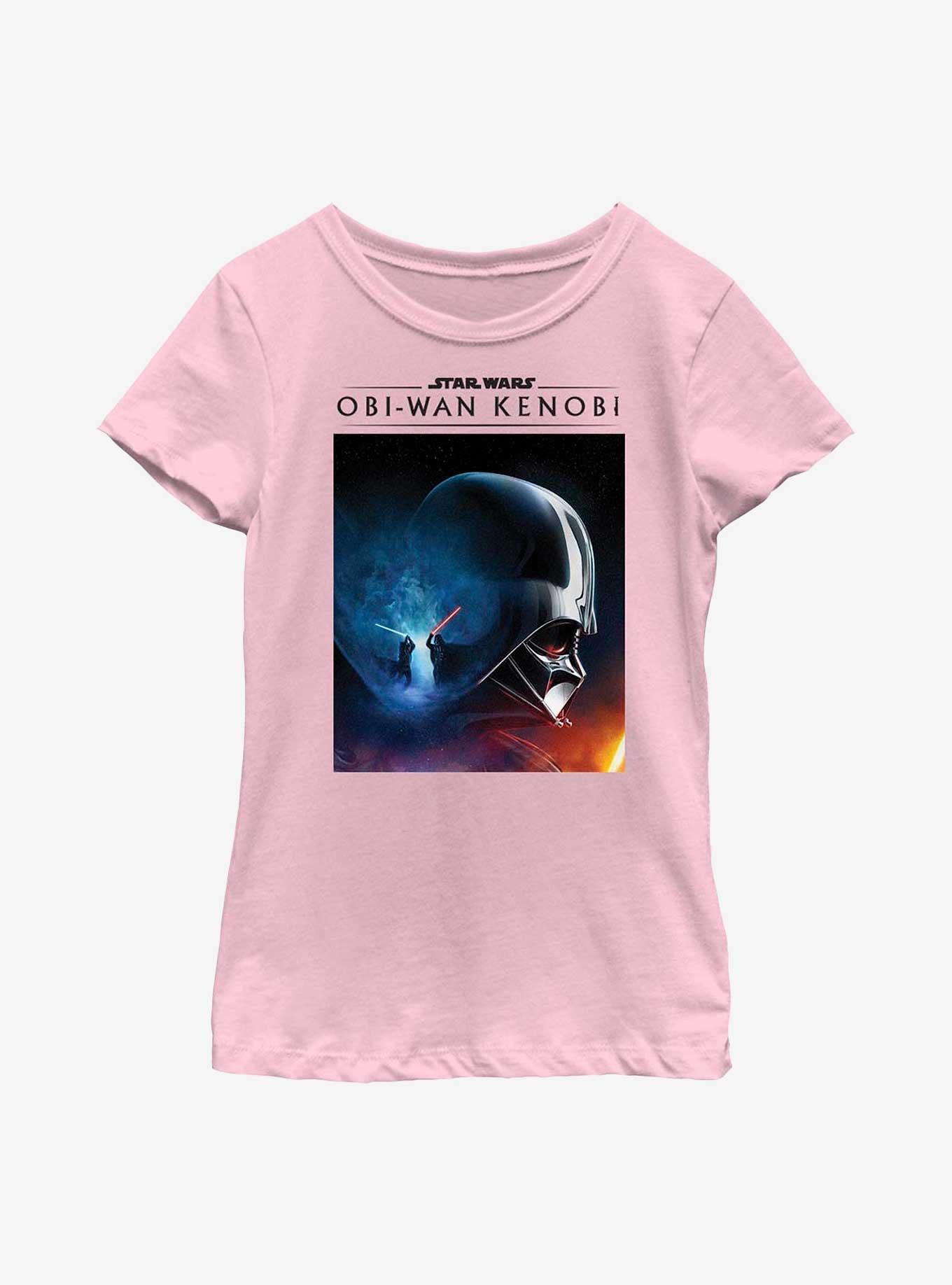 Star Wars Obi-Wan Kenobi Galaxy Fight Youth Girls T-Shirt, PINK, hi-res view 1