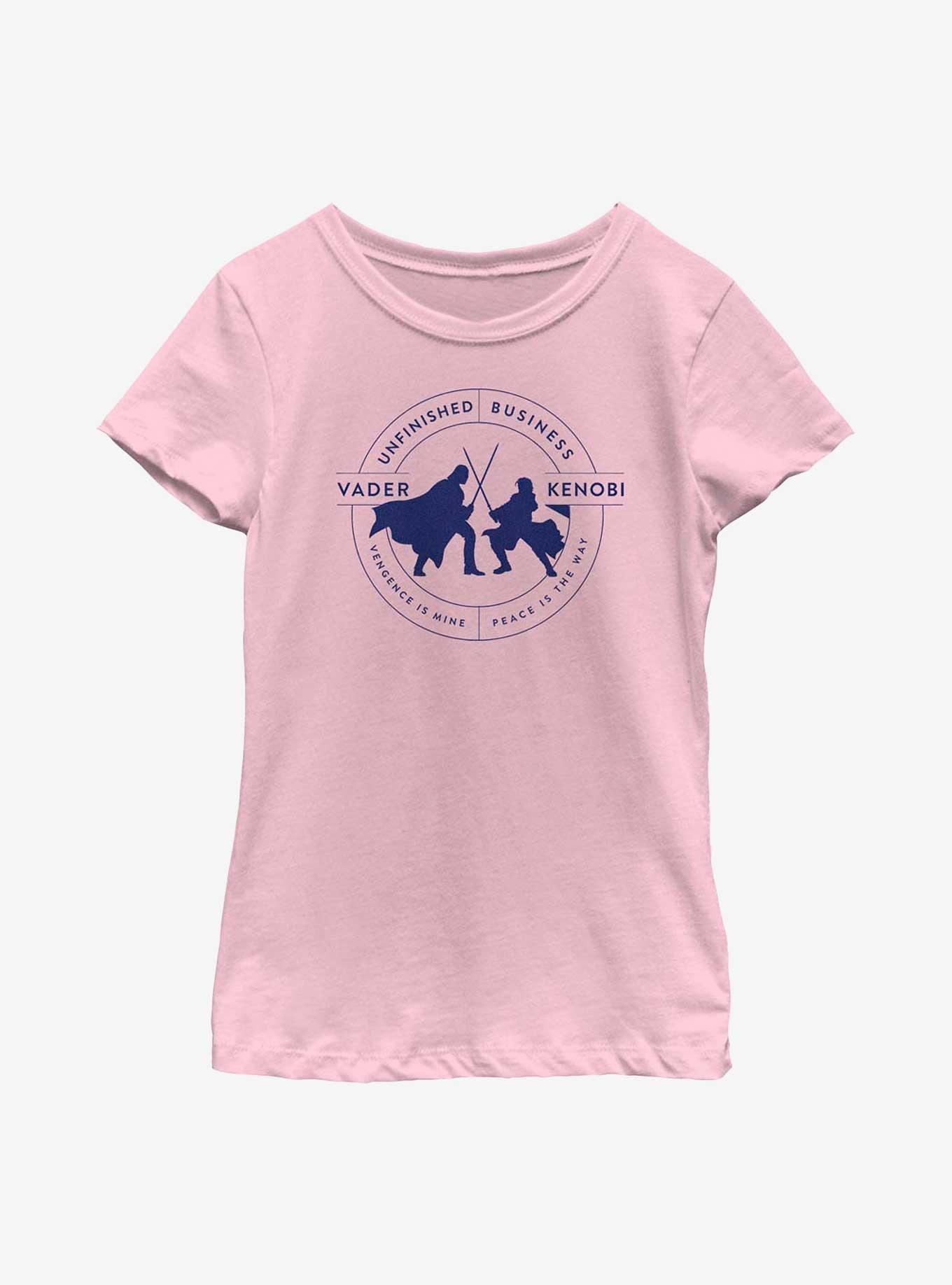 Star Wars Obi-Wan Kenobi Unfinished Business Duel Youth Girls T-Shirt, PINK, hi-res