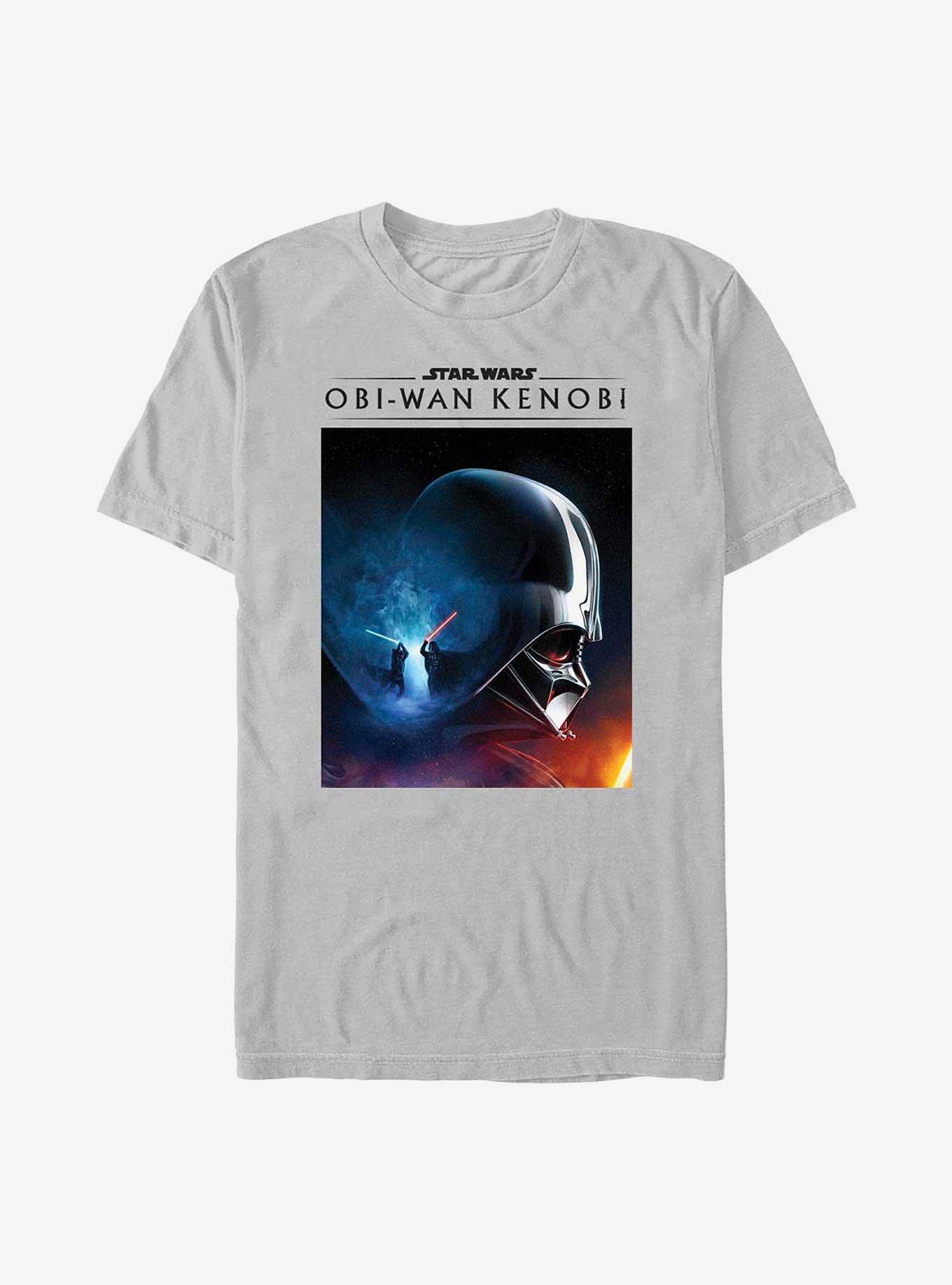 Star Wars Obi-Wan Kenobi Galaxy Fight T-Shirt, SILVER, hi-res