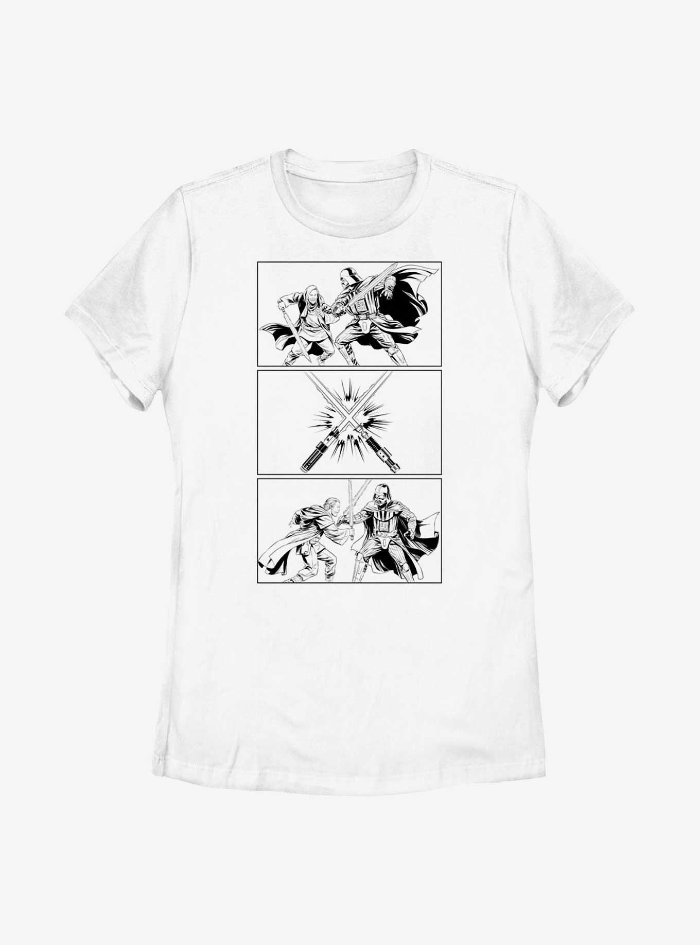 Star Wars Obi-Wan Kenobi Three Stack Womens T-Shirt, WHITE, hi-res