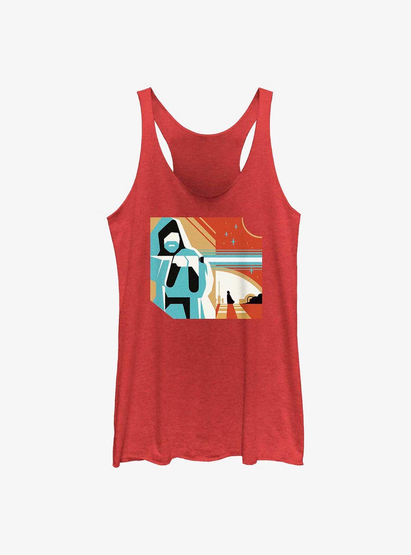 Star Wars Obi-Wan Kenobi Geometric Obi-Wan Womens Tank Top, RED HTR, hi-res