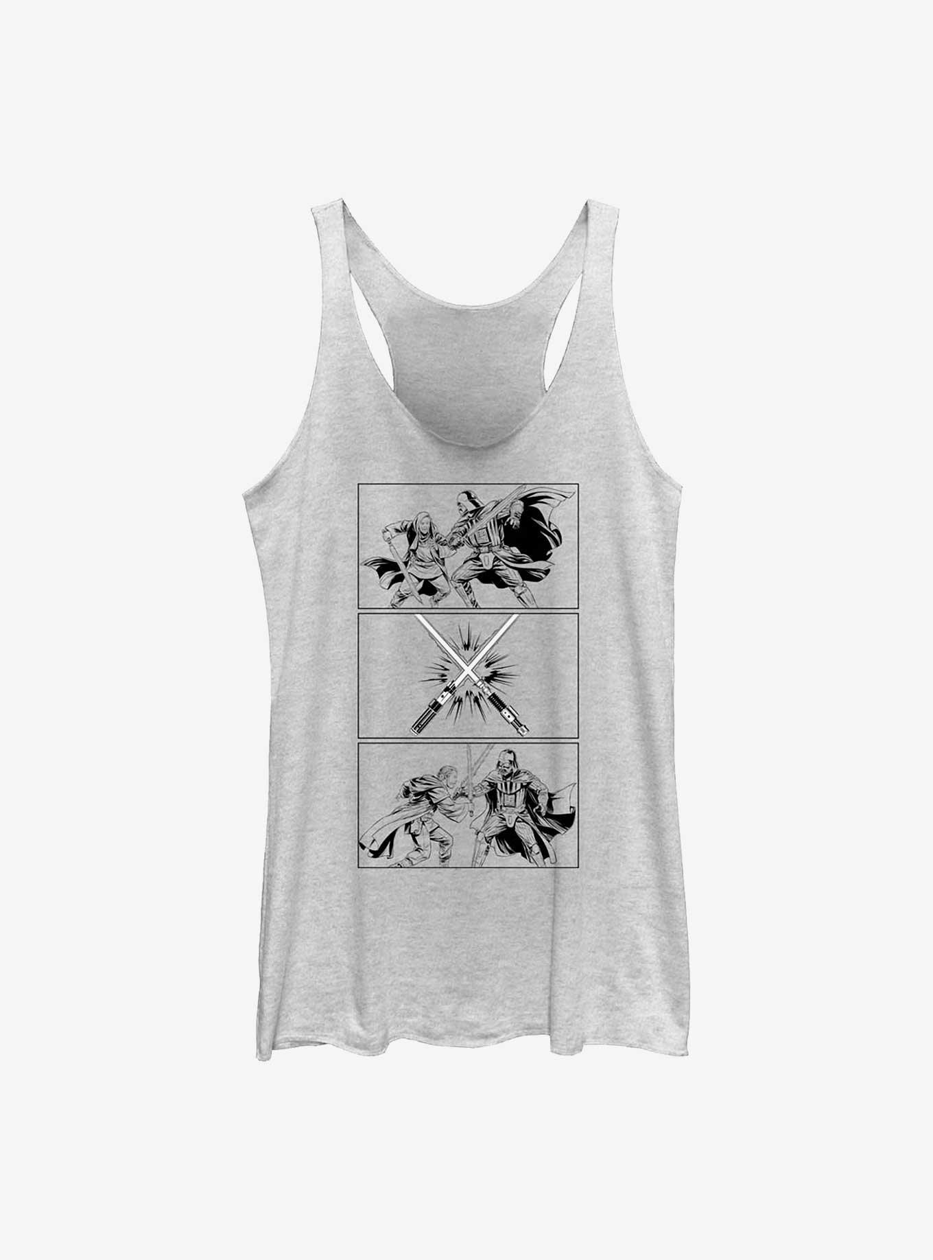 Star Wars Obi-Wan Kenobi Three Stack Womens Tank Top, WHITE HTR, hi-res