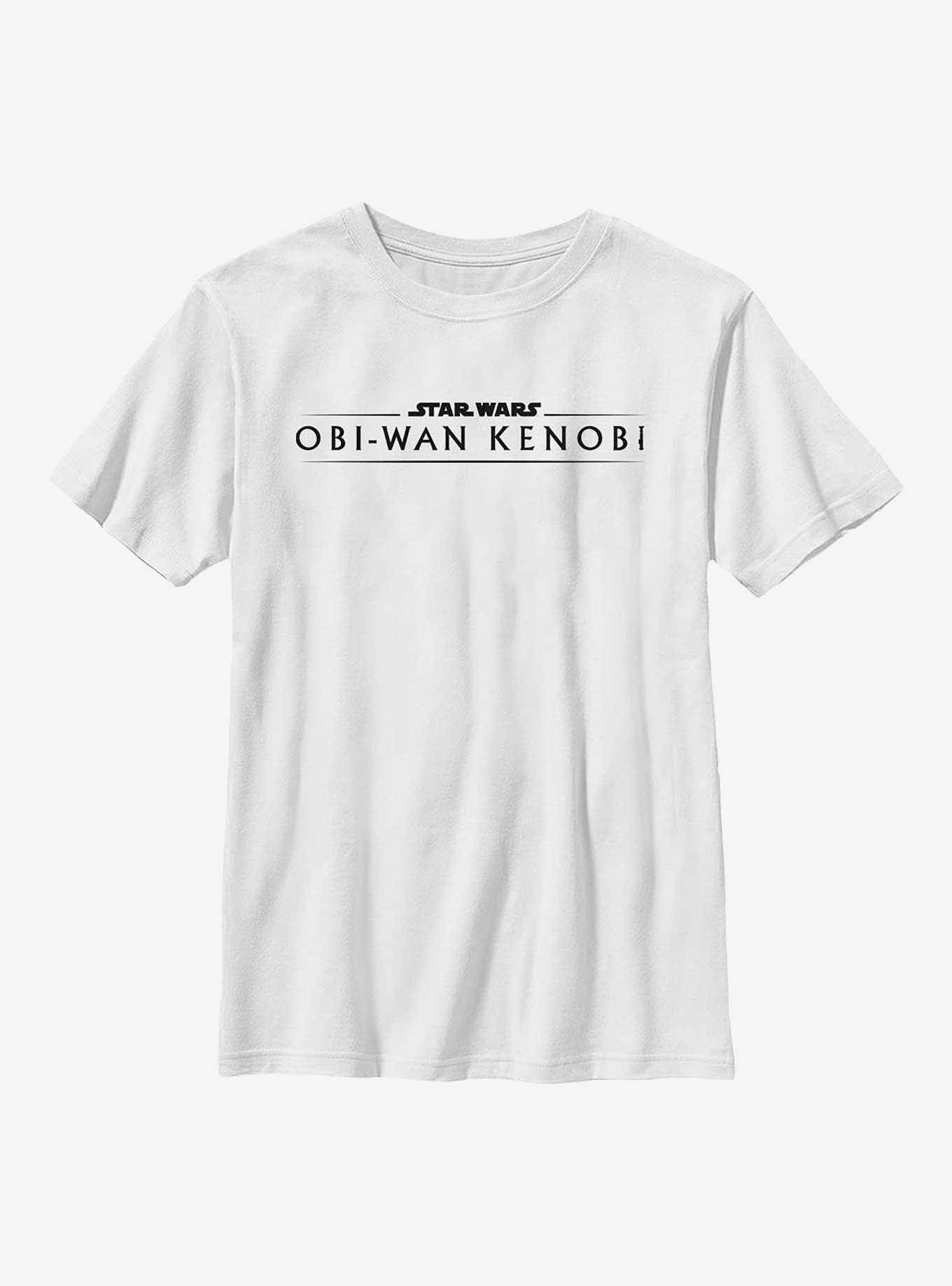 Star Wars Obi-Wan Kenobi Logo Youth T-Shirt, WHITE, hi-res