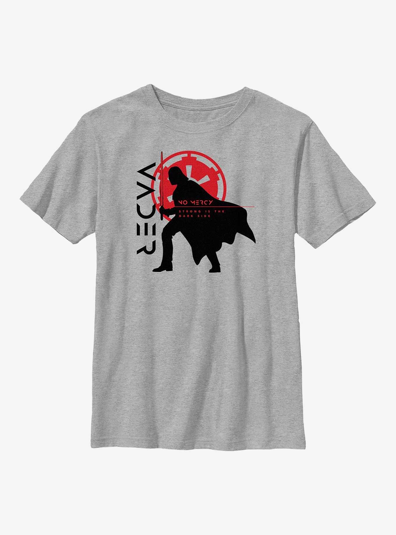 Star Wars Obi-Wan Kenobi Vader Silhouette Youth T-Shirt, ATH HTR, hi-res view 1