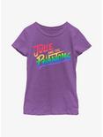 Julie And The Phantoms Logo Fill Youth Girls T-Shirt, PURPLE BERRY, hi-res
