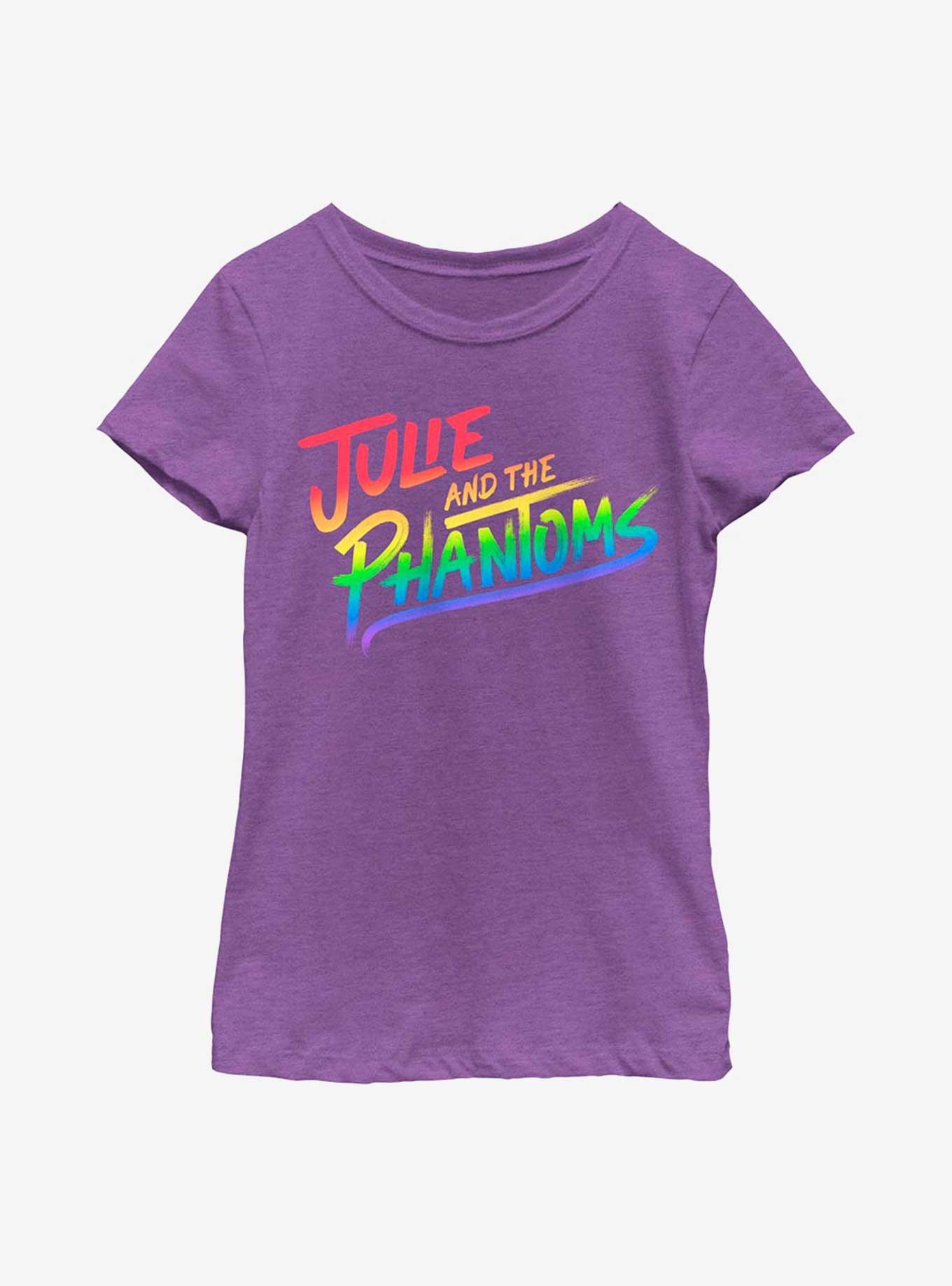 Julie And The Phantoms Logo Fill Youth Girls T-Shirt, PURPLE BERRY, hi-res