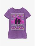 Julie And The Phantoms Ugly Sweater Youth Girls T-Shirt, PURPLE BERRY, hi-res