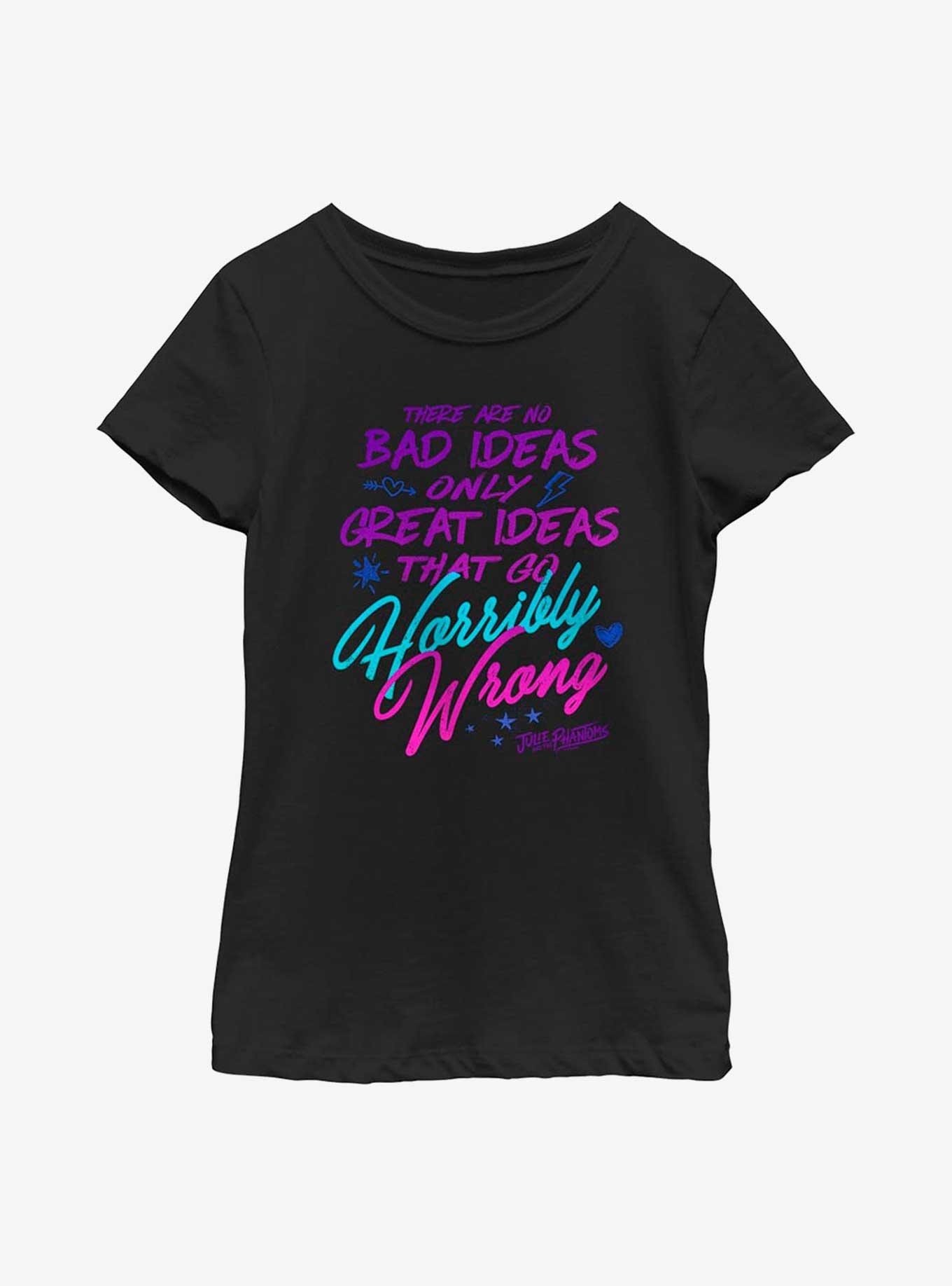 Julie And The Phantoms No Bad Ideas Youth Girls T-Shirt, BLACK, hi-res