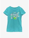 Julie And The Phantoms Sunset Curve Logo Youth Girls T-Shirt, TAHI BLUE, hi-res