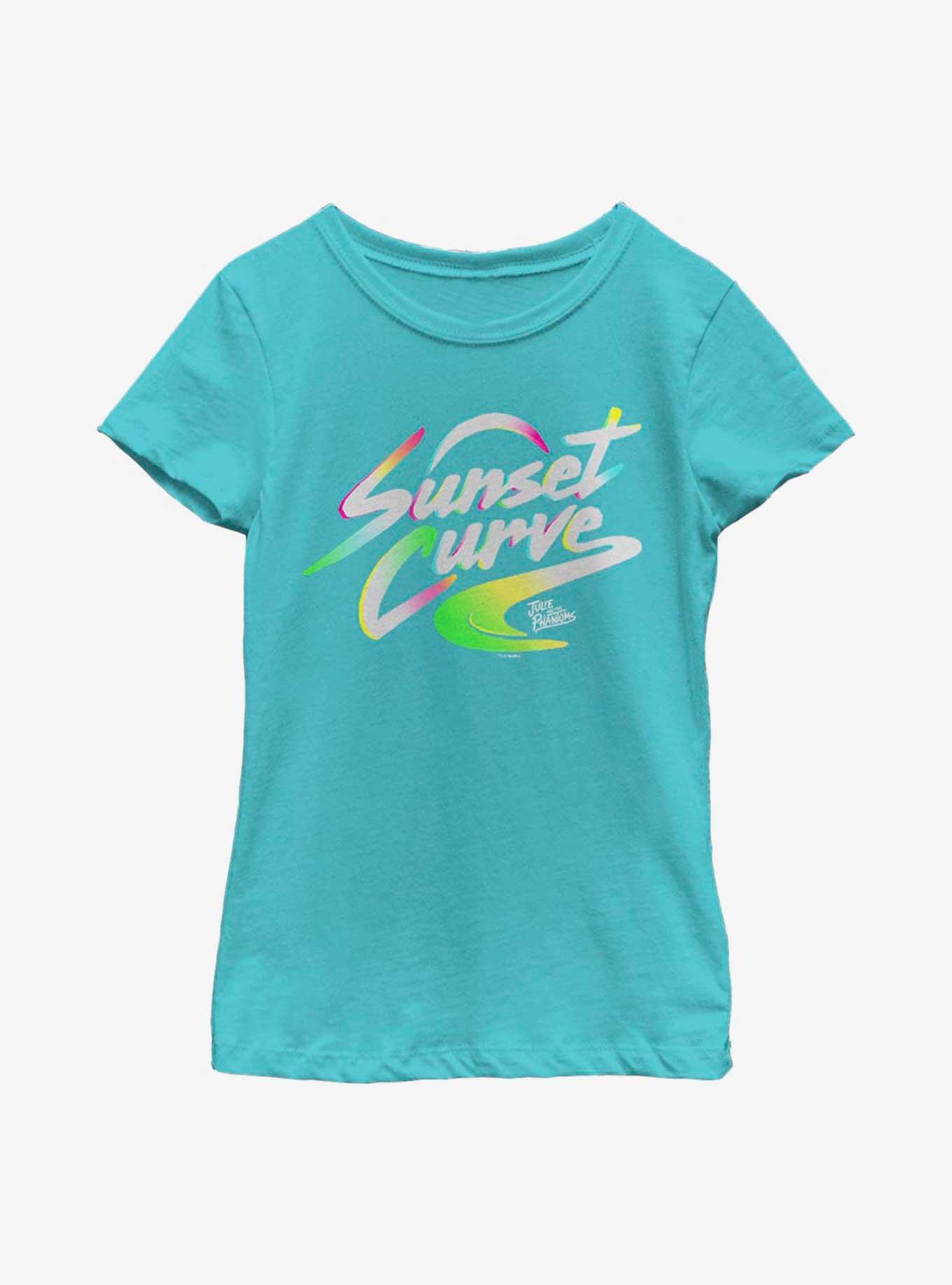 Julie And The Phantoms Sunset Curve Logo Youth Girls T-Shirt, , hi-res