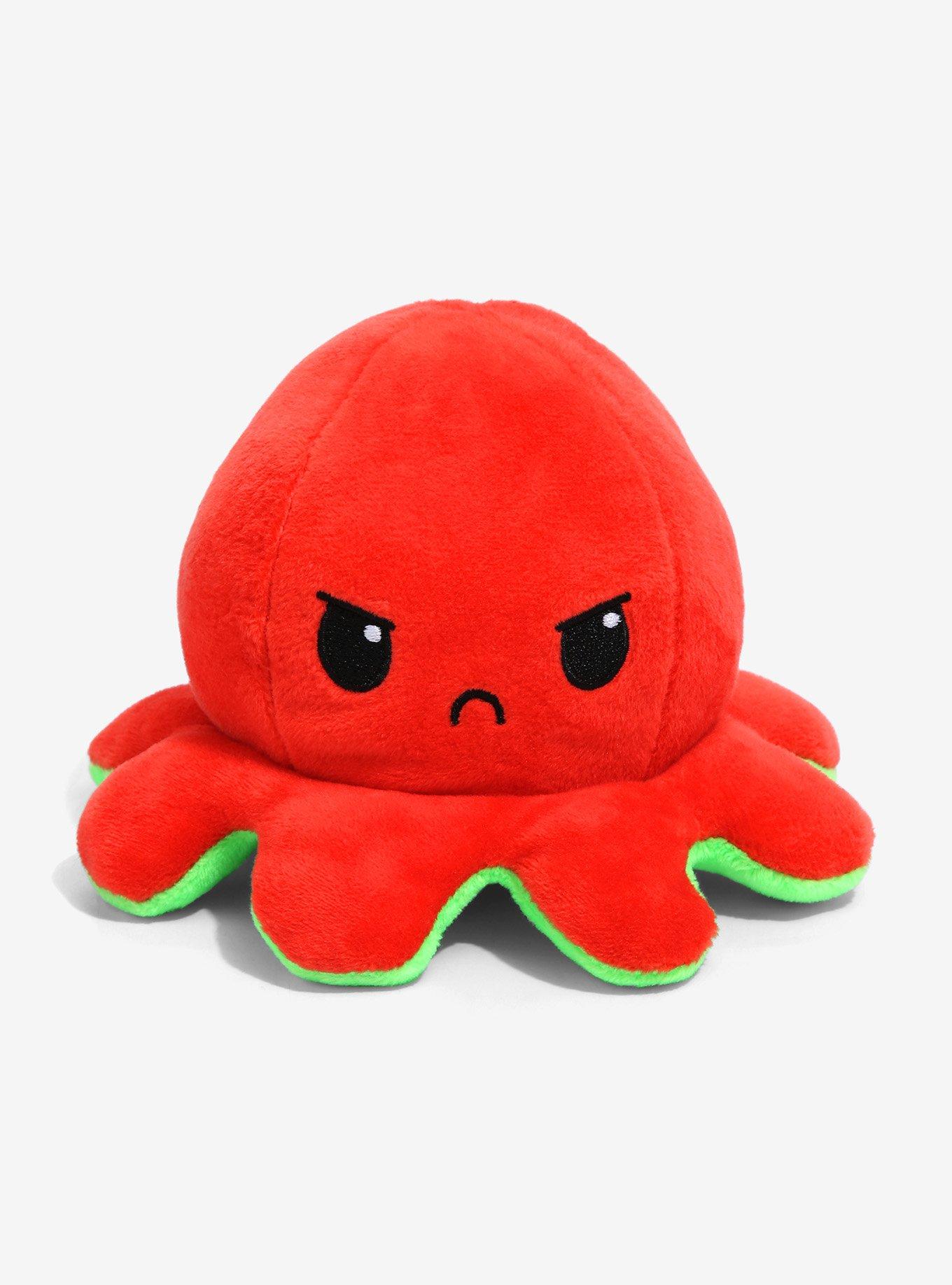 Tee Turtle Angry + Happy Reversible Octopus 5 Inch Plush