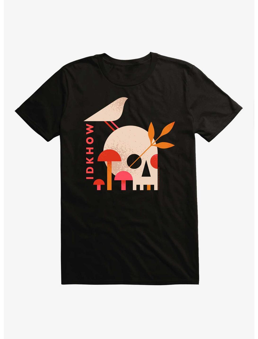I Don't Know How But They Found Me Mushroom Skull T-Shirt, BLACK, hi-res