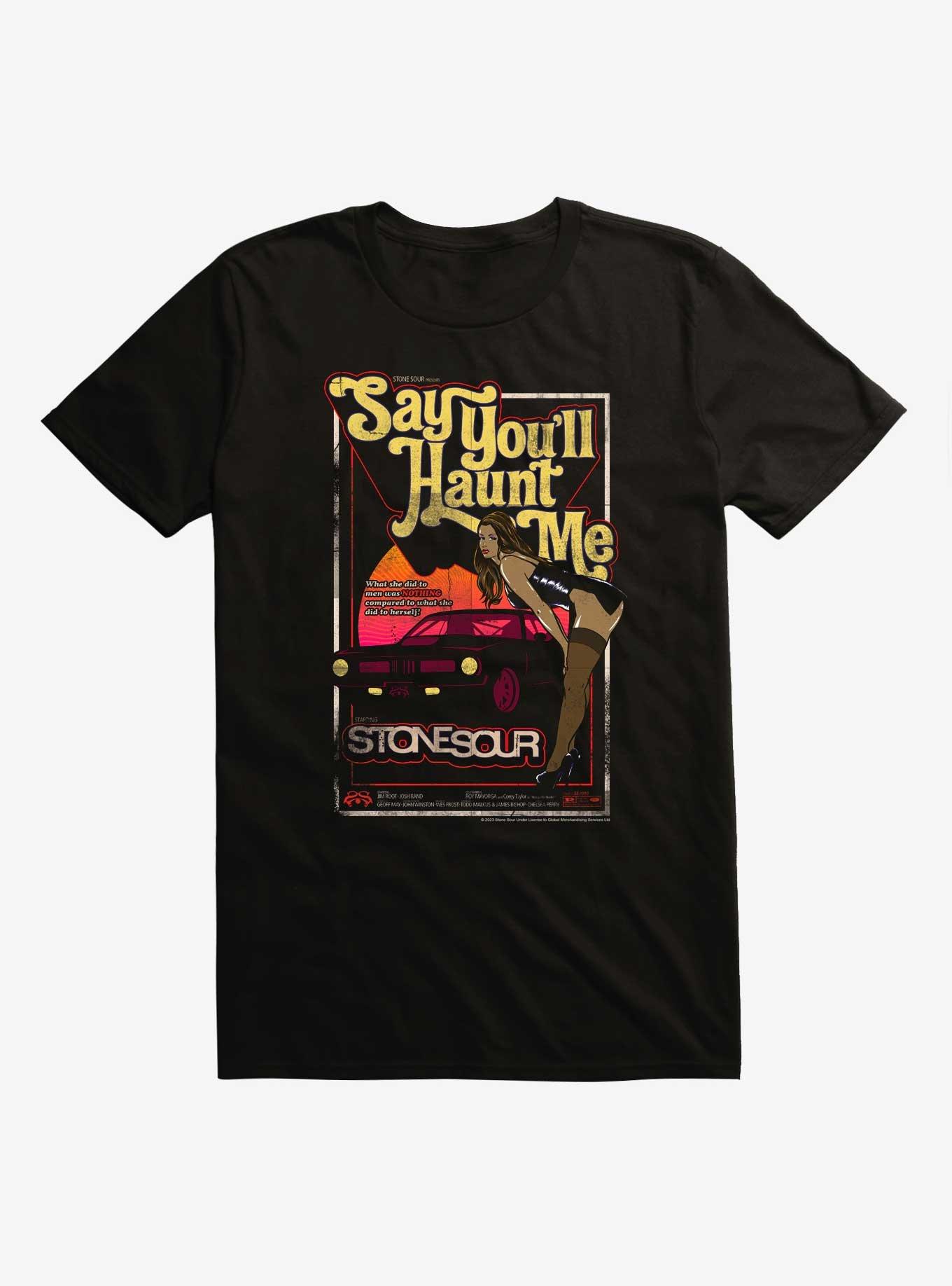 Stone Sour Say You'll Haunt Me Poster T-Shirt, BLACK, hi-res