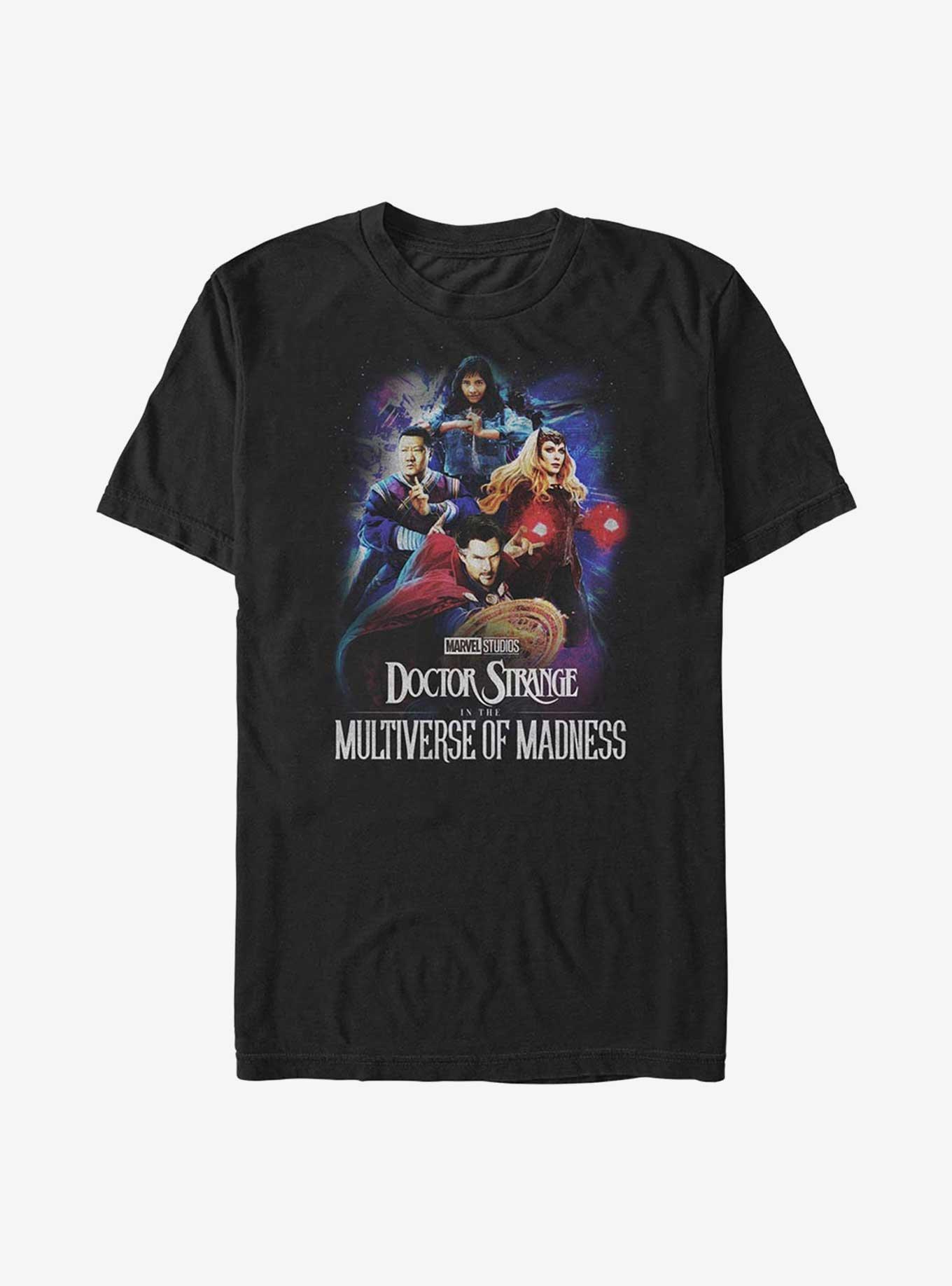 Marvel Dr. Strange In The Multiverse of Madness Poster Group T-Shirt, BLACK, hi-res