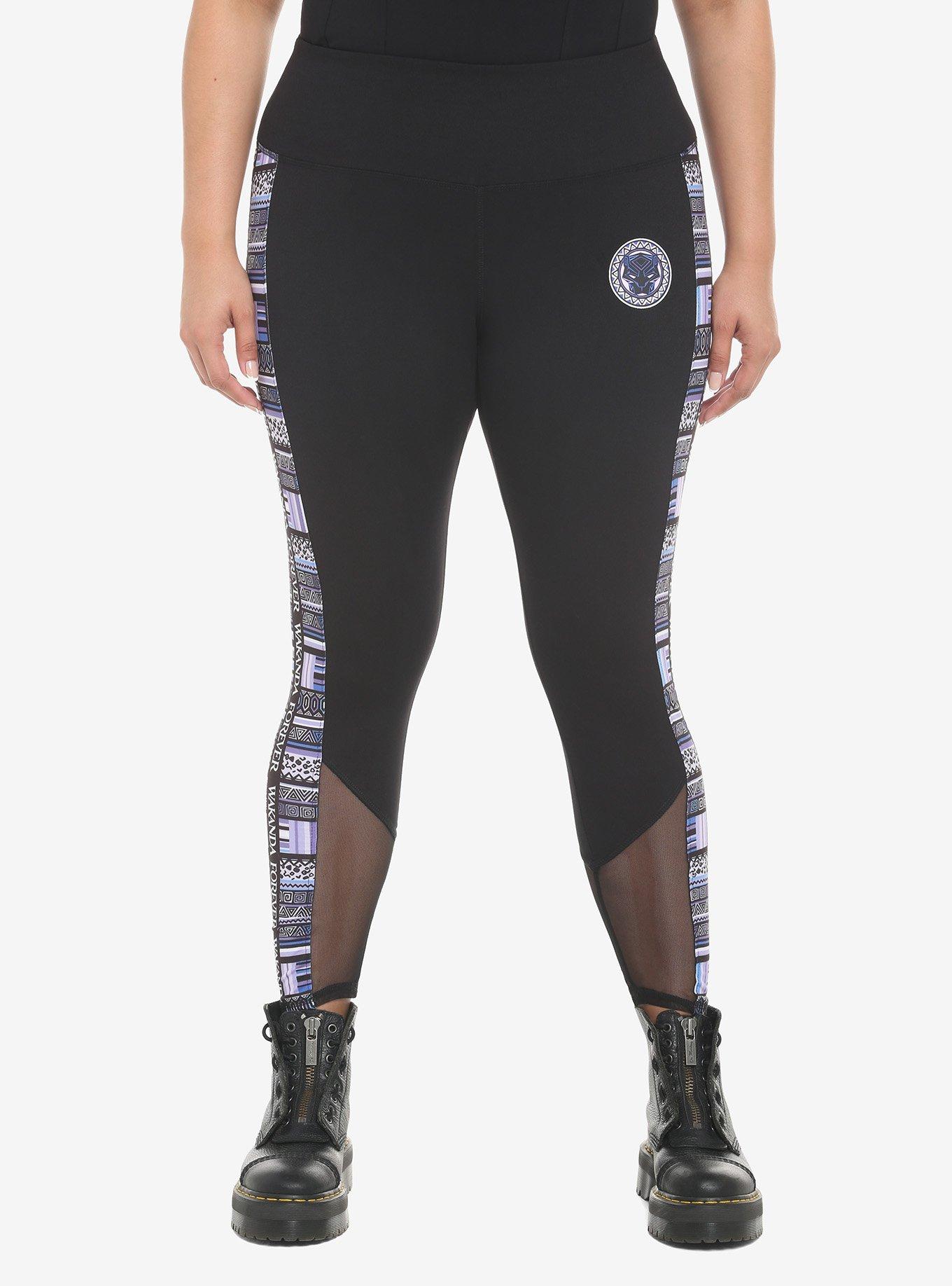 Her Universe Marvel Black Panther: Wakanda Forever Geometric Stripe Leggings Plus Size, MULTI, hi-res
