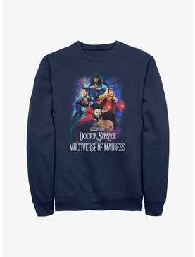 Marvel Doctor Strange In The Multiverse of Madness Poster Group Sweatshirt, NAVY, hi-res