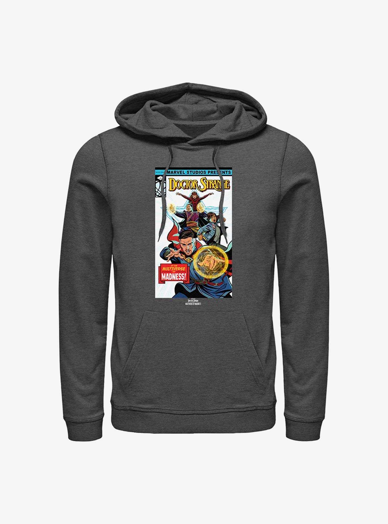 Marvel Doctor Strange In The Multiverse of Madness Comic Cover Hoodie, CHAR HTR, hi-res