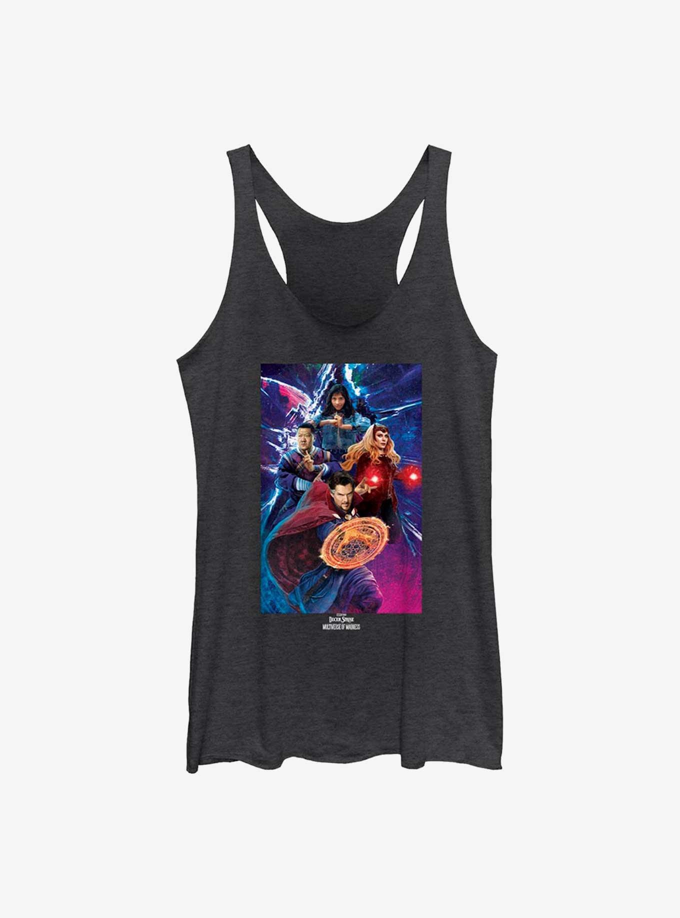 Marvel Doctor Strange In The Multiverse of Madness Group Shot Girls Tank, BLK HTR, hi-res