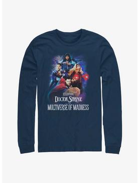 Marvel Doctor Strange In The Multiverse of Madness Poster Group Long-Sleeve T-Shirt, NAVY, hi-res