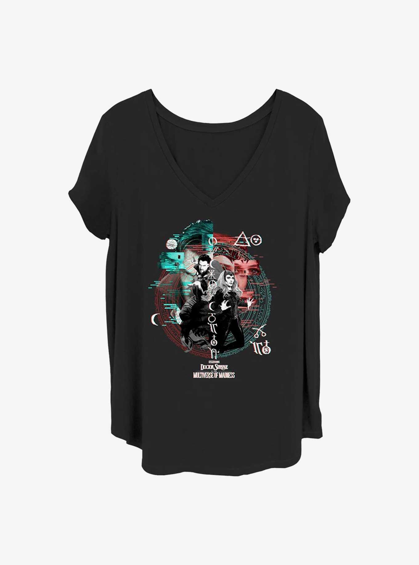 Marvel Doctor Strange In The Multiverse of Madness Magic Glitch Girls T-Shirt Plus Size