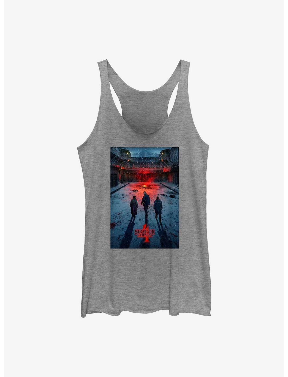 Stranger Things Russia Poster Womens Tank Top, GRAY HTR, hi-res