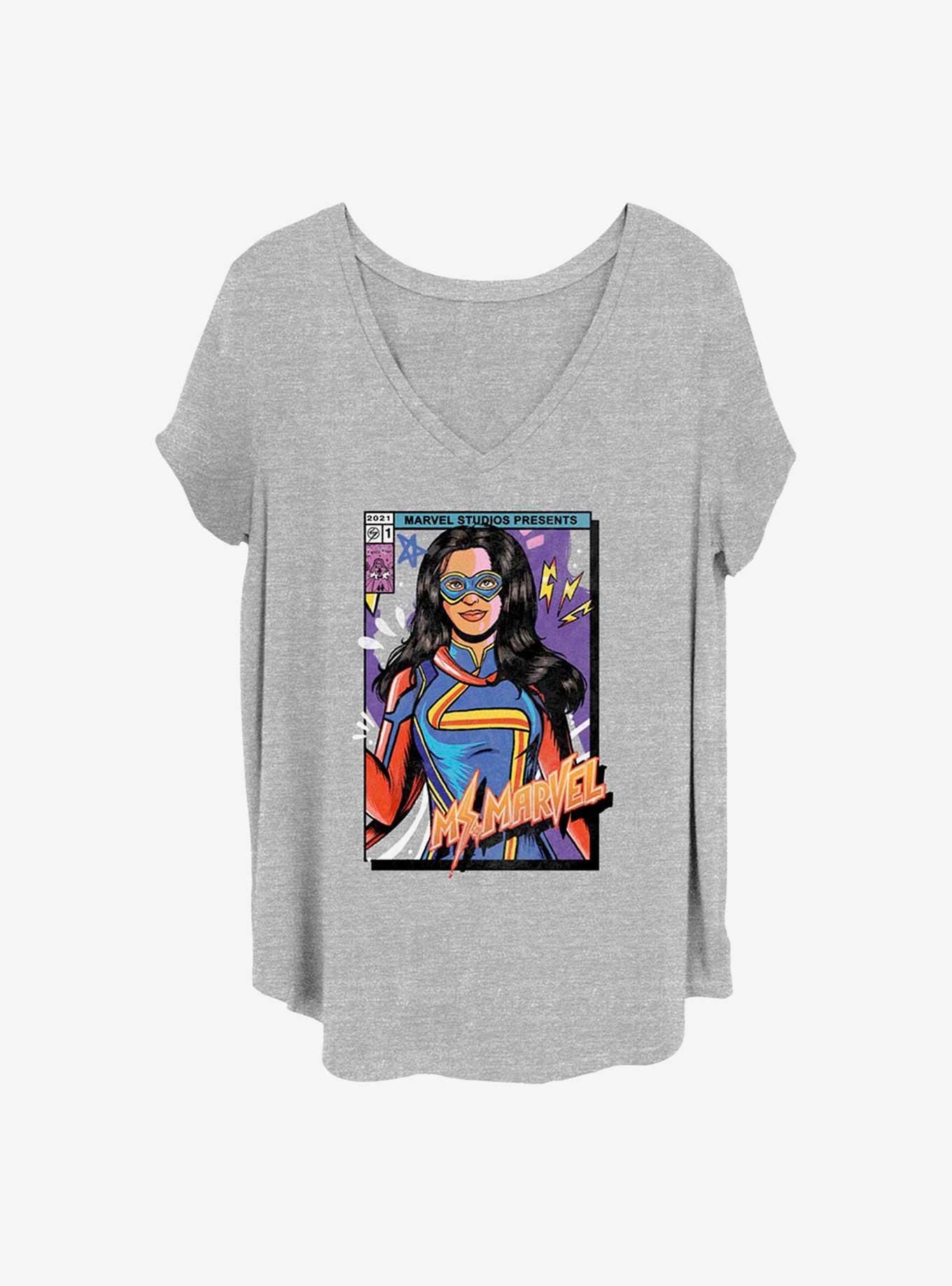 Marvel Ms. Marvel Cover Girls Plus T-Shirt, HEATHER GREY, hi-res