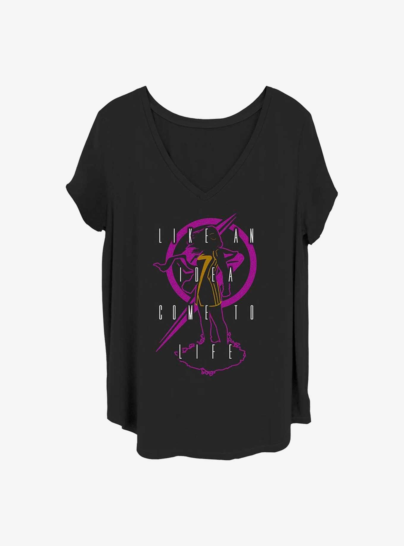 Marvel Ms. Marvel Silhouette Girls Plus T-Shirt