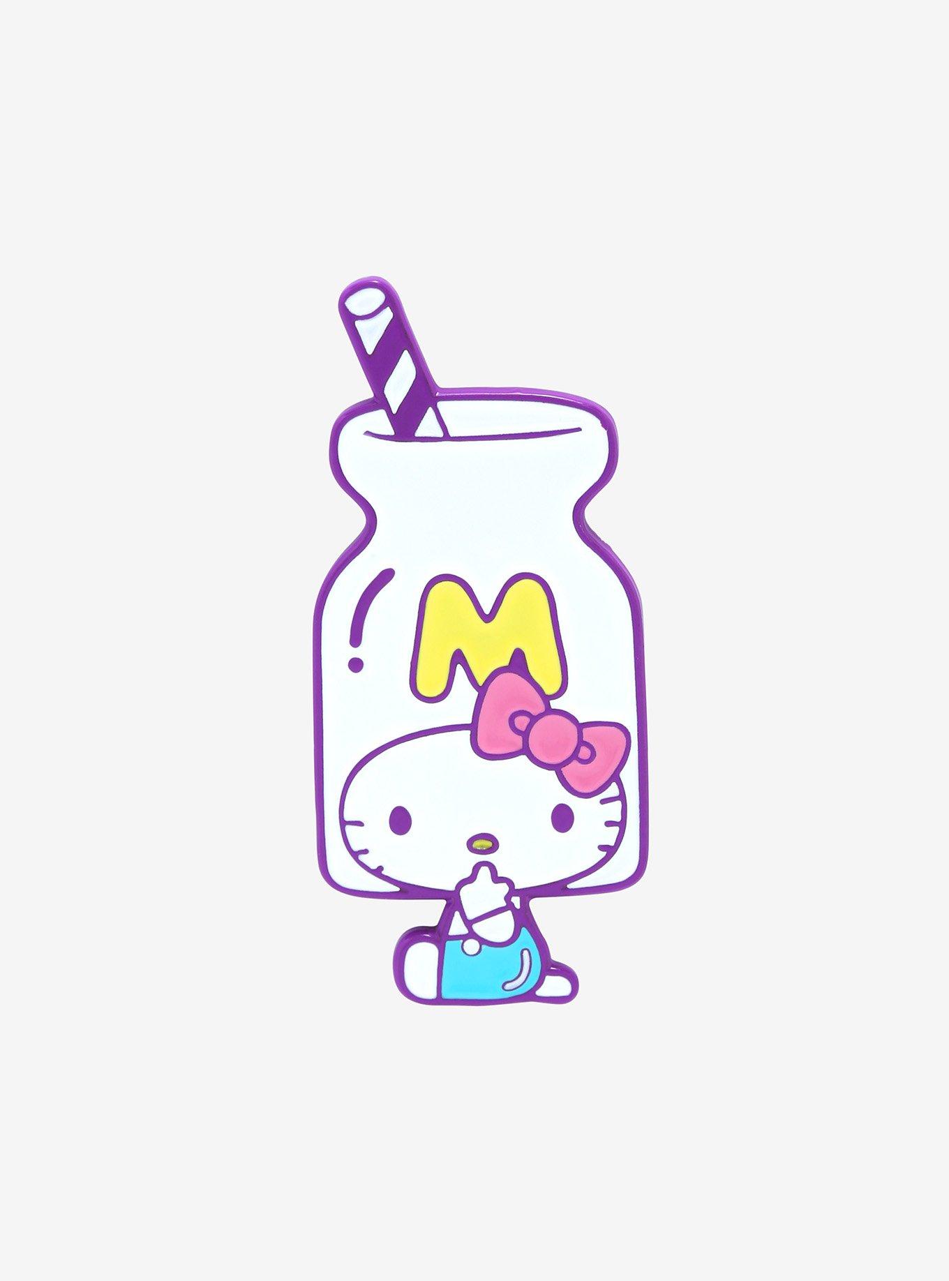 Sanrio Hello Kitty Milk Hat Enamel Pin - BoxLunch Exclusive, , hi-res