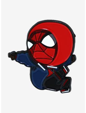 Marvel Spider-man: Into the Spiderverse Chibi Miles Morales in Hoodie Enamel Pin - BoxLunch Exclusive, , hi-res